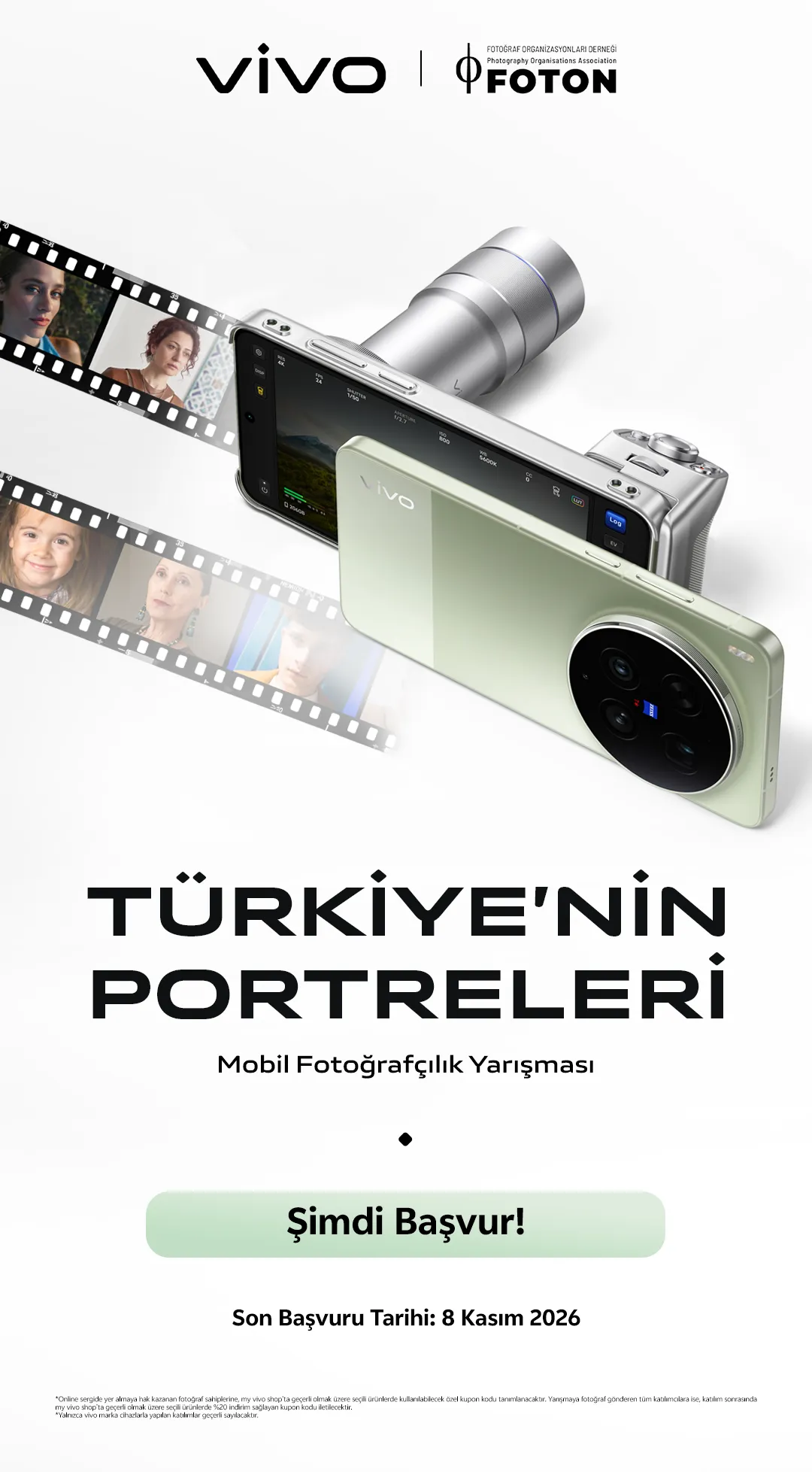 vivo Foton Türkiye'nin Portreleri mobil fotoğrafçılık yarışması afişi