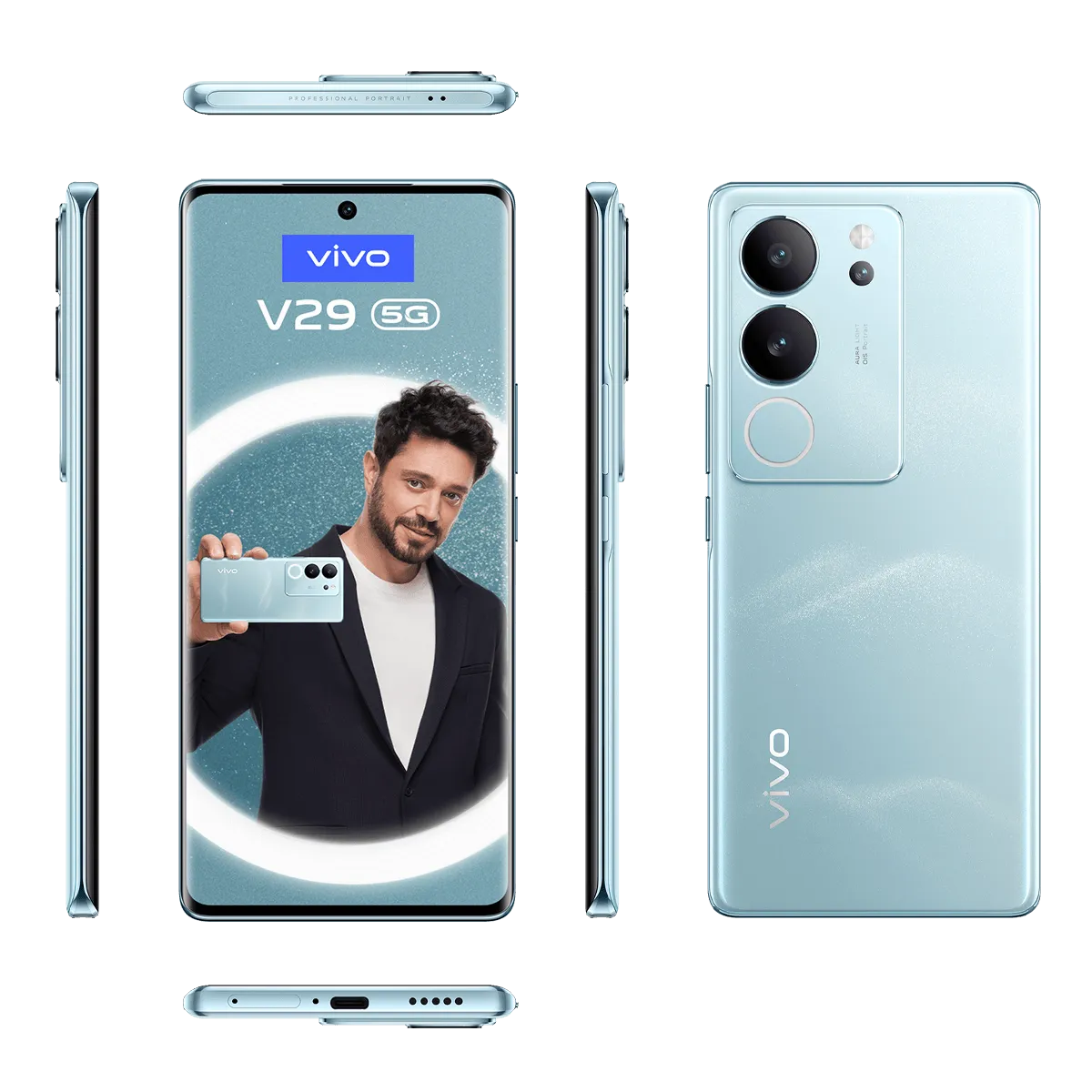 vivo V29 5G 8GB+256GB Işıltılı Gök Mavisi_5