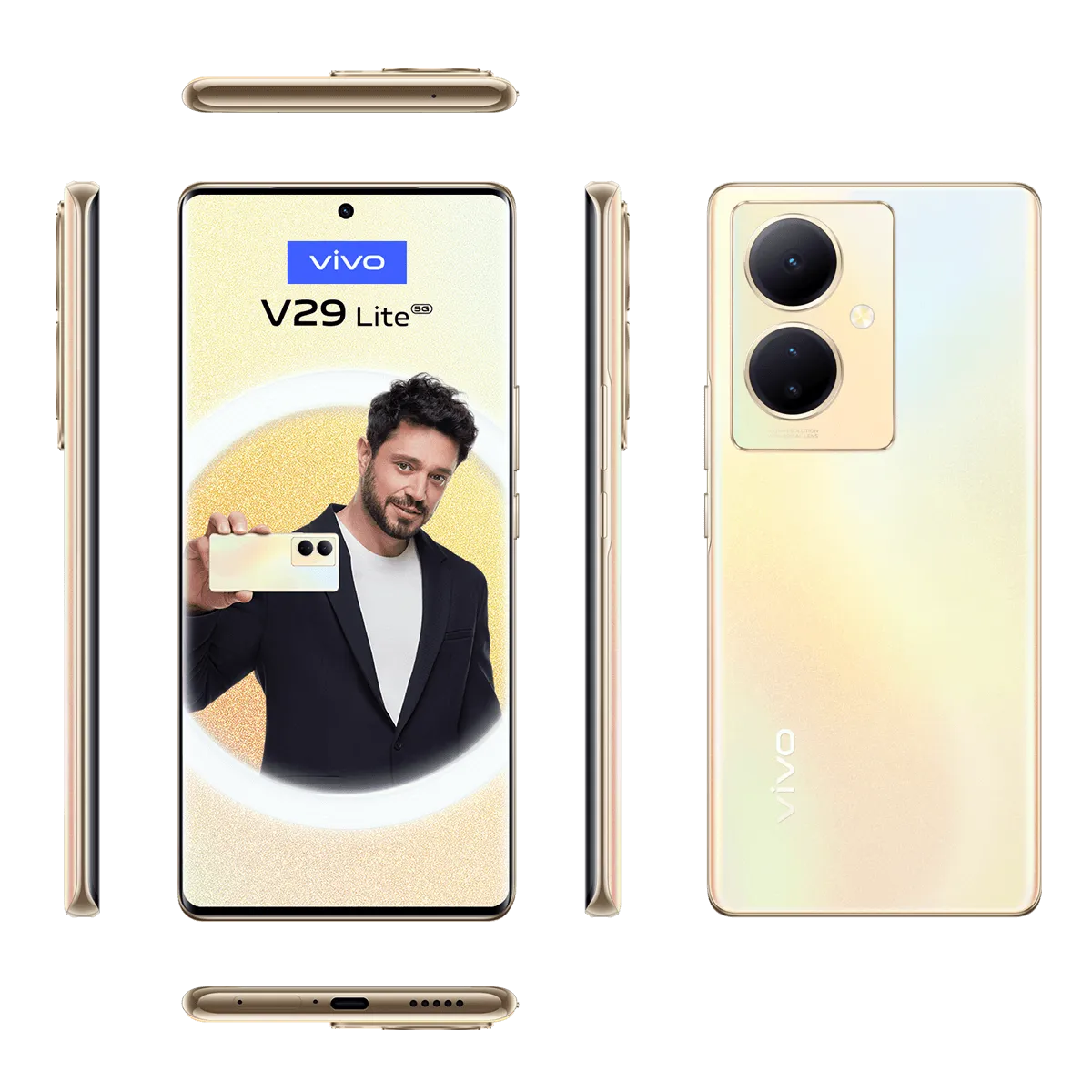 vivo V29 Lite 8GB+256GB Altın Işıltısı_5