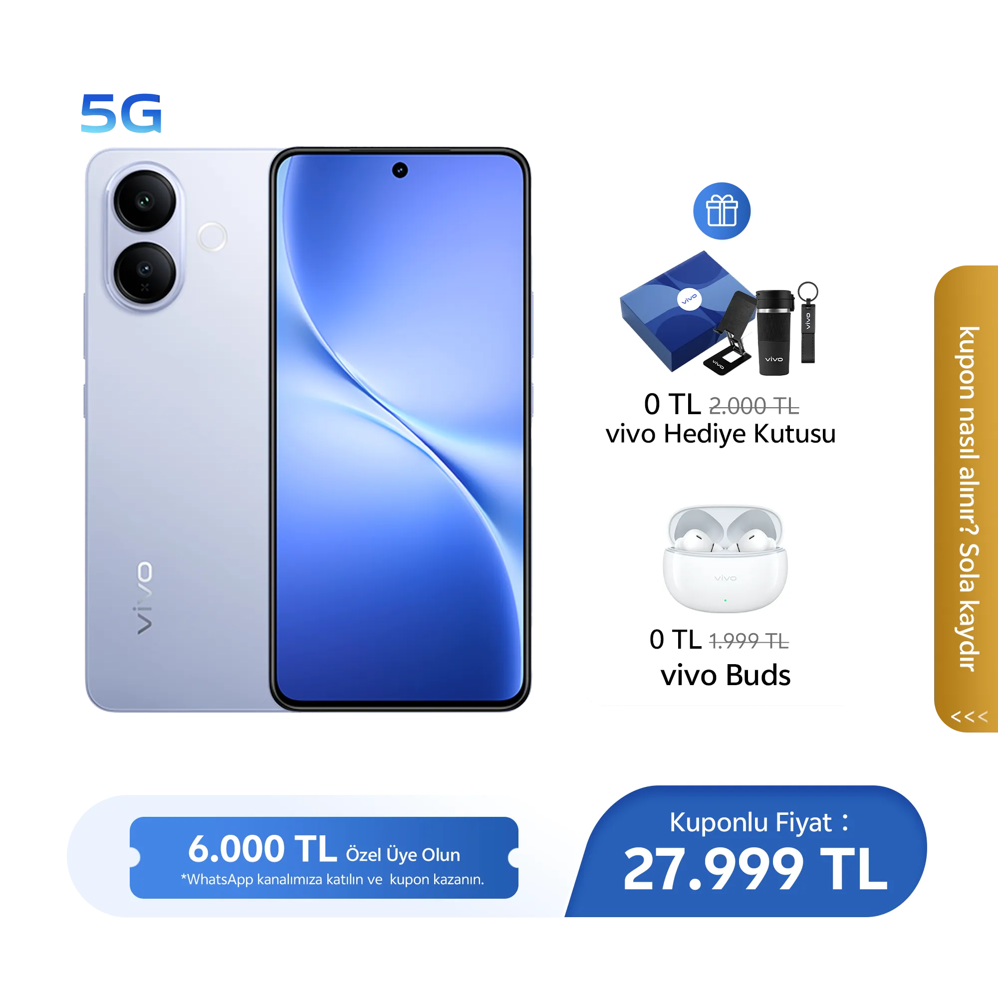 vivo V60 Lite 5G Titanyum Mavisi 12GB + 256GB_1