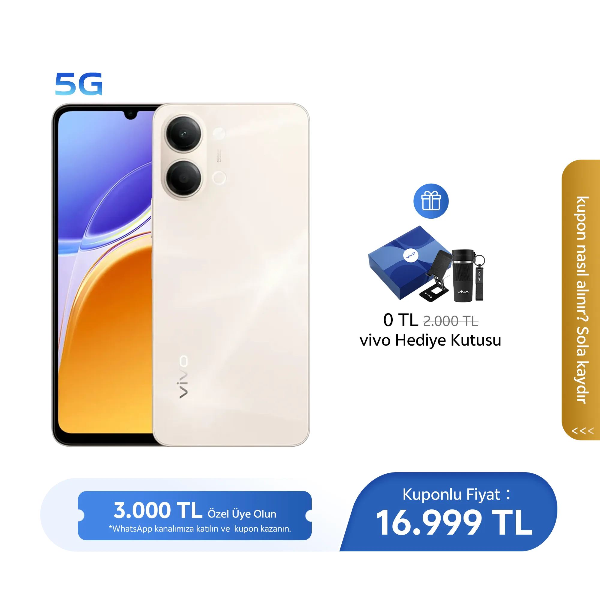 vivo Y21 5G Altın Parıltısı 4GB+128GB_1