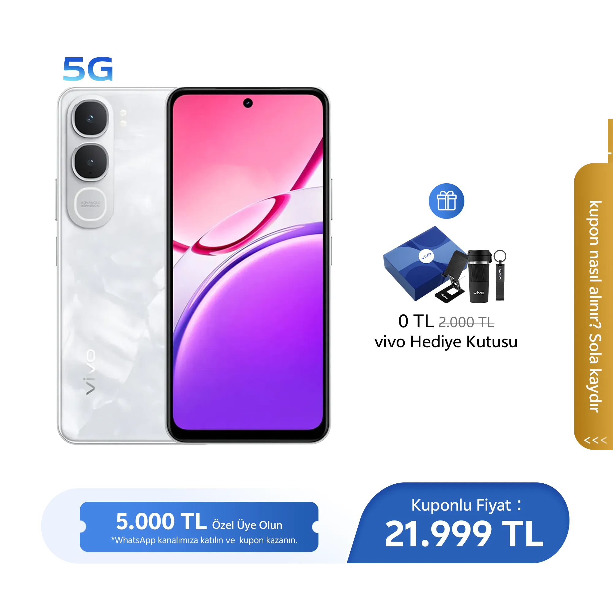 vivo Y31 5G Beyaz 8GB 256GB_1