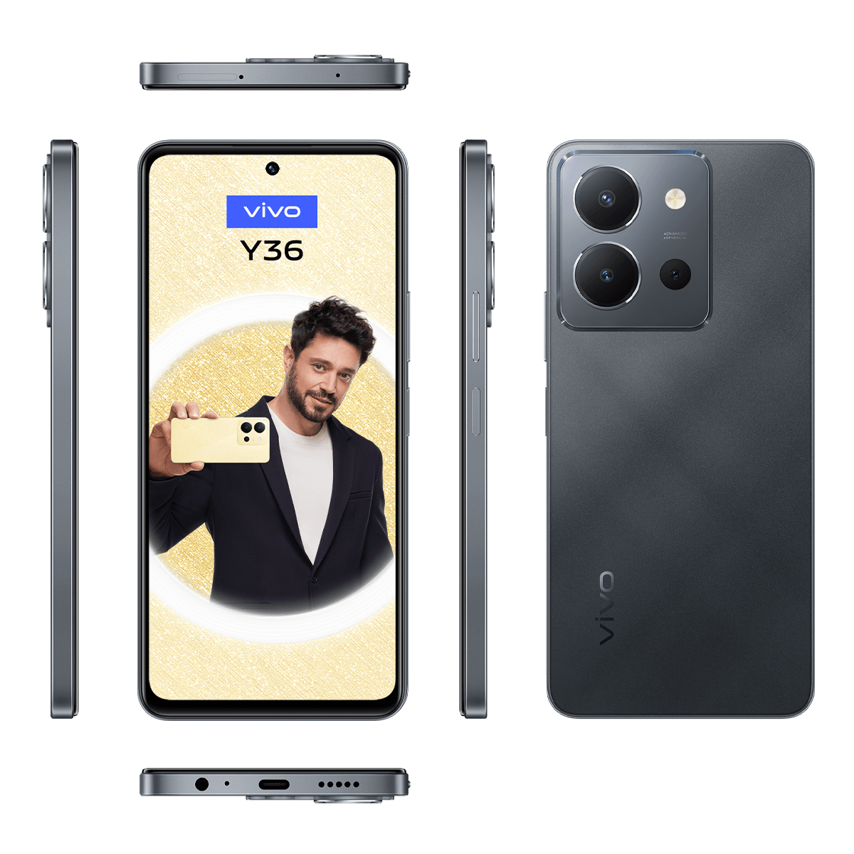 vivo Y36 Meteor Siyahı 8GB+128GB_6
