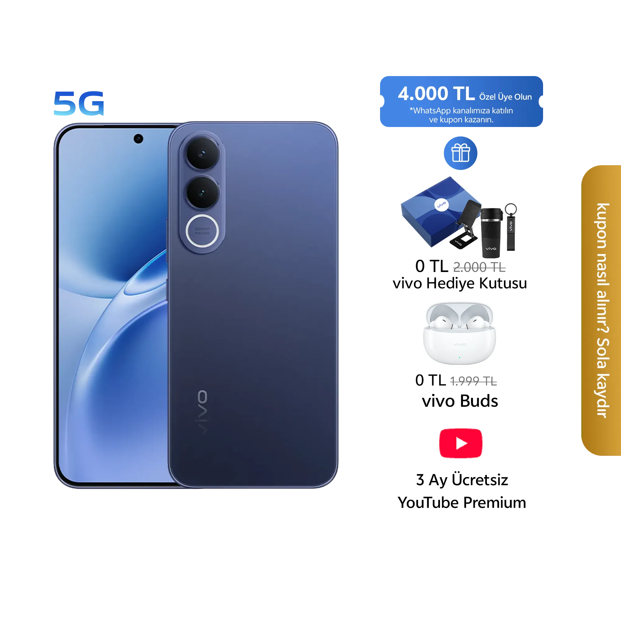 vivo V70 FE 5G Okyanus Mavisi 8GB 256GB_1
